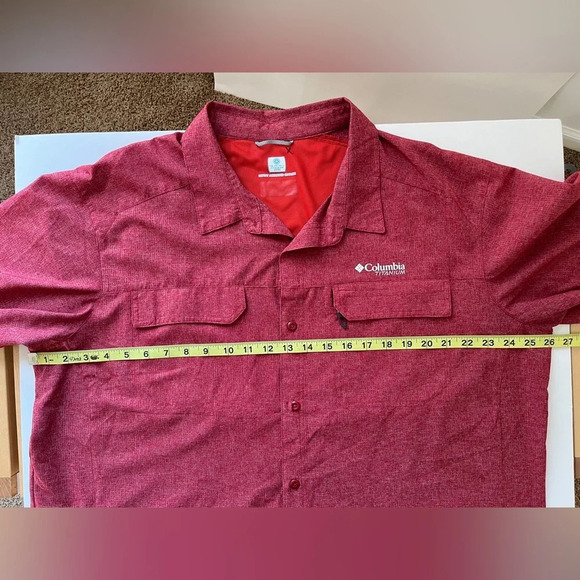Columbia Omni Freeze Zero Titanium Vented Shirt Red XL or XXL Outdoor Cooling - Picture 10 of 12